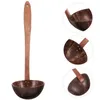 Disposable Flatware Water Spoon Soup Ladle Coconuts Shell Spoons Household Handheld Kitchen Ladles Pot Long Handle