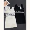 dresses Designer dress womens Casual fashion luxury C letter embroidery high waisted sexy sleeveless