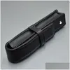 Pencil Bags Wholesale High Quality Black Leather Pen Bag Office Stationery Fashion Case For Single Drop Delivery School Business Indus Dhs0K