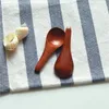 Flatware Sets 100pcs Small Little Mini Natural Wooden Spoon Scoop Tea Honey Coffee Condiment Salt Sugar NO420