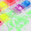 Nail Glitter Grids Pearl Mermaid Colorful Powder Fairy White Gloss Nails Art Pigment UV Gel Polish Mirror Chrome Dust Manicure SAHC