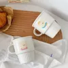 Кружки Ins в корейском стиле, керамическая кружка, мультяшный медведь, чашка для молока для завтрака, большая вместимость, милая простая бытовая вода