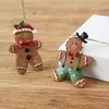 2024 2021 Navidad Christmas Resin Gingerbread Man Pendant kerstboom ornamenten kerstdecoraties voor thuis 2022 Nieuwjaar cadeau voor voor