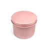 0.5oz 1oz 2oz Frost Pink Alumínio Tin Jar Recipientes Recarregáveis 15ml 30ml 60ml Tampa de rosca de alumínio Garrafa redonda de recipiente de lata para cosméticos, lábios