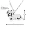 Pendant Necklaces Long Hair Dachshund Doxie Dog Puppy Initial Necklace For Women Stainless Steel Chains Lover Jewelrypendant Drop Deli Dhlda