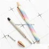 Stylos à bille en gros 594F 2 Kit mignon Glitter Pin Pen Ing Tool Precision Aiguille Air Release Vinyle Rétractable Teinte Réutilisable Goutte Dh0Tz