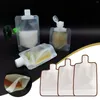 Sacs de rangement 1 PCS Transparent Flip Cap Emballage Sac en plastique Stand Up Bec Poche Portable Voyage Fluide Maquillage Emballage 30ml 50ml 100ml