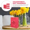 Cadeau cadeau 10pcs Saint Valentin Coeur Papier Sac d'emballage Sacs Candy avec poignée de mariage Kraft coloré