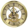 Wandklokken 1 pc 97 mm retro oude klokuitrusting beweging metaal hol rond voor thuis (gouden)