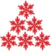プレートクリスマススノーフレークコースタースノーフレーク装飾装飾カップマットパーティー用品プレースマットグレープレースマット