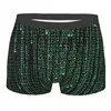 Mutande HD Matrix Digital Rain Mutandine di cotone Intimo da uomo Pantaloncini ventilati Boxer