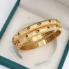 Bangles Italy Palace Brushed Bracelet Women's 18K Gold Plated Luxury Diamond Vintage Exquisite Open Bangle HighEnd New Designer Jewelry