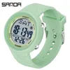 Montres-bracelets Sanda 2024 Mode Sport Femmes Montres Blanc 50M Montre numérique étanche pour fille Casual Montre-bracelet Relogio Feminino 6022