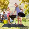 Outils 4X sous le tapis de gril pour les grils à gaz à dessus plat au charbon de bois extérieurs. BBQ résistant à l'huile et à l'eau ignifuge A