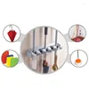 Kitchen Storage Y1UU Convenient Rack For Bathroom Wall Mounted Mops Stand Holder 3/4/5 Position Multi-Functional Broom Hangers Shelf