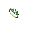 Grandmother Green Ring Zircon Eyes Snake shaped Metal Ring Unique Design Elegant Opening Ring