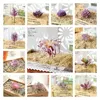 Decorative Flowers 13pcs Artificial Succulent Plants Fake Mini Plastic Flocking Realistic Cactus Lotus Landscape Garden Home Office