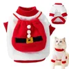 Ropa para perros Traje de Santa Suéter de felpa Navidad para cachorro Ropa para mascotas pequeñas Traje Suministros para gatos suaves