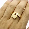 Band Anneaux Bijoux de mode 316l Titane Titane en forme de coeur en forme de coeur en forme de coeur Double Heart Ring Femme pour femme 2024