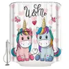 Waterproof Fabric Shower Curtain or LinerBathroom Shower CurtainsFabric Shower Curtain for Bath Tub Pink Unicorn2116401