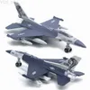 Aircraft Modle Hot selling new 1 100 alloy pull back F-16 fighter modelquality simulation sound and lightchildrens toy aircraft ornaments YQ240401