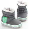 Boots Toddler Baby Boys Shoes Soft Crib Sole Born Kids Babe Winter Warm Casual Black Gray Blue 0-18M