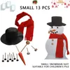 Feestdecoratie 1 Set Mooie Sneeuwpop Maken Kit Wortel Neus Accessoires Kerst DIY Tool