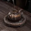 Theebakken Japans verguld ijzer geglazuurde pot met waterdruppelcontainer Stoare Matbasis Klein formaat droge schenkbak