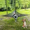 Açık bahçe hayatta kalma üçgen uyku asma turist portatif hamak kamp ekipmanı malzemeleri net ağ boş zamanları 240325