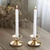 Castiçais 1 PCS Ouro / Preto Redondo Castiçal DIY Longo Pólo Soquete Artesanato Simples Copo Romântico Decoração de Casamento