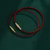 Catena 1.5 / 2mm 16-20cm Nero Rosso Corda di pizzo da donna Bracciale fortunato Bracciale con ciondoli da donna Gioielli fai da te Il miglior regalo per gli amanti Q240401