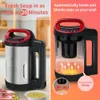 Potlimepan 1,6 l, 6-in-1-Multifunktions- und Smoothie-Spender, mit intelligentem Bedienfeld, Edelstahl-Heißsuppenspender elektrisch, 2–5 Portionen