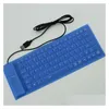 Tangentbord rehomi 84 tangenter flexibel tangentbord vattentät bärbar USB -vikbar tyst SIL SIFT för PC Laptop Tablet Smartphone Drop Deliv Otj7y