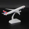 航空機モドルディキャスト18cm 1 400 B777-300モデルブリティッシュエアウェイズエアラインプラスチックベースランディング装置合金航空機飛行機旅客YQ240401