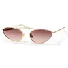 Солнцезащитные очки из сплава «кошачий глаз» для женщин, брендовые антибликовые солнцезащитные очки высокого качества UV400, очки Lentes De Sol Femme