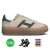 2023 Bold designer woman casual shoes thick soled Pink Glow Gum Velvet Womens Trainers og Vegan Cream Collegiate Green Dhgate Jogging Walking Sports Sneakers