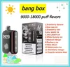 Authentic Original Bang Box 9000 Puff-18000 puff Set Large Vaporizer Disposable Vapes e-cigarette net 28ml coil lamp rechargeable battery Vapes