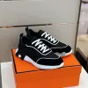 Nouveaux hommes Summer Walk Italie Design Rebondissant Casual Sneaker Chaussures Nappa Cuir Technique Bleu Daim Chèvre Bas Top Formateurs Robe De Soirée Chaussure De Skate Avec Boîte