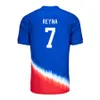 2024 United Aaronson Mens Player 버전 축구 유니폼 상태 Wright Pulisic McKennie Adams Dest Robinson Ream Home Blue Football Shirts