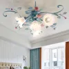 Ceiling Lights LED Living Room Handmade Iron Rose Flower Lamp Bedroom Lamps Light Fixtures For Celling