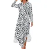 Casual Dresses Dalmatian Dog Chiffon Dress Animal Print Festival Aesthetic Woman Sexy Custom Clothes Big Size