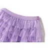 SURMIITRO Vrouwen Tiered Tutu Tule Lange Rok Lente Zomer Esthetische Gradiënt Een Lijn Hoge Taille Maxi Mesh Vrouwelijke 240326