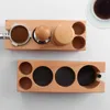 Cucharas Estación de manipulación de café Soporte de filtro de madera Accesorios para máquina de espresso Mejorar las habilidades de manipulación