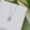 Designer High Version Van Three Leaf Flower Necklace Womens Small Grass Pendant Plated with 18K Gold Diamond Full of