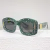 Gładkie okulary przeciwsłoneczne ekranu w pave w octanie lw41141s moda designerskie okulary przeciwsłoneczne złoto logo kryształowe rama dekoracyjna gwiaździsta nocna kapsułki