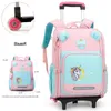 Backpacks Children School Trolley With Waterproof Girls Wheels Boys For Bags Wheeled Einxd