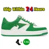 새로운 디자이너 캐주얼 신발 남녀 여성 Sta Low Platform Sneakers Nigo Bathing Apes Shoe Shark Black White Patent Green ABC Camo Blue 여성 야외 트레이너