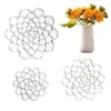 Vases Flower Arrangement Holder 3pcs Stainless Steel Floral Insert Bouquet Ring Art Decoration Arranger