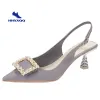 Boots 2022 Spring New Women Bridal Shoes Wedding Shoes Faux Silk Satin Rhinestone Crystal Woman Pumps Stiletto Sapato Feminino