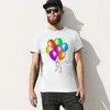 Men's Polos Bright Colorful Bunch Party Balloons Streamers T-Shirt Aesthetic Clothing Graphics Plus Sizes Mens Big And Tall T Shirts